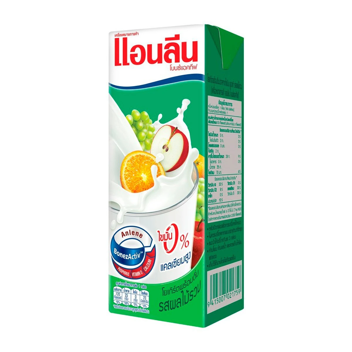 9415007021759 แอนลีนUHTโบนซ์แอคทีฟ-รสผลไม้รวม 180มล.