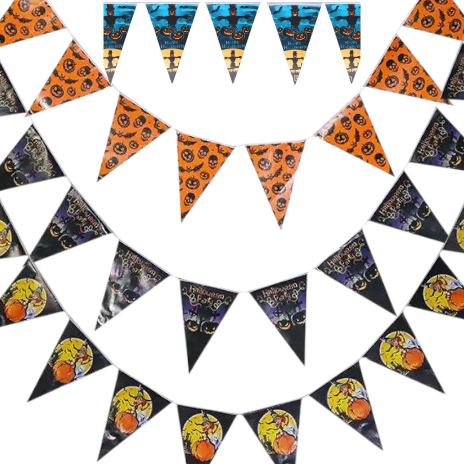 ป้ายฮาโลวีน ป้าย พร้อมริบบิ้นแขวน อุปกรณ์ตกแต่งวันฮาโลวีน
