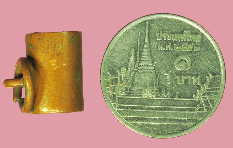 A5221 ปลอกตะกรุดทองแดง สำหรับใส่ตะกรุดลูกปืน เนื้อทองแดง 16