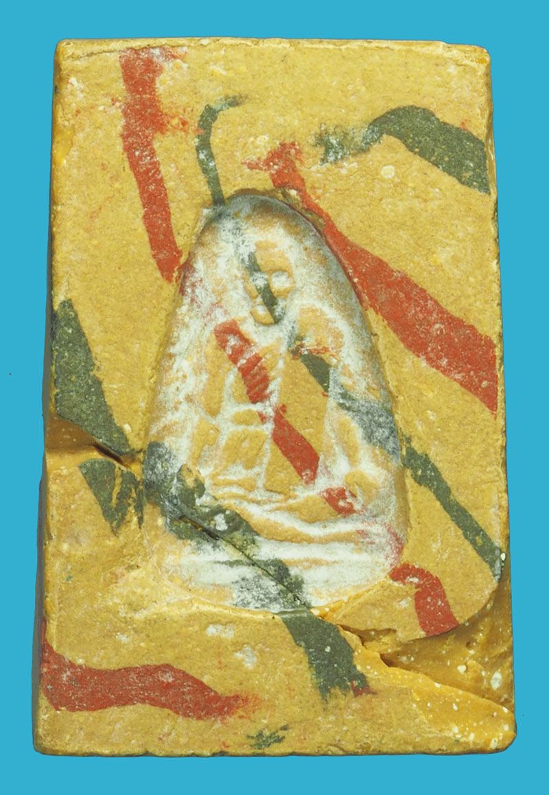 A5198 พระสมเด็จสายรุ้ง หลังรูปเหมือน สภาพหักซ่อม ไม่ทราบที่ และปีสร้าง 9