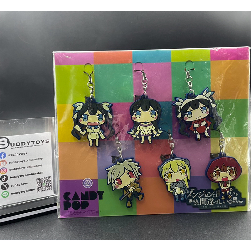 สายห้อยมือถือยาง เบลล์&เฮสเทีย&ไอส์&ลิลิ -ดันมาจิ[Danmachi -Rubber Strap Set- Bell&Hestia&Ais&Lili]