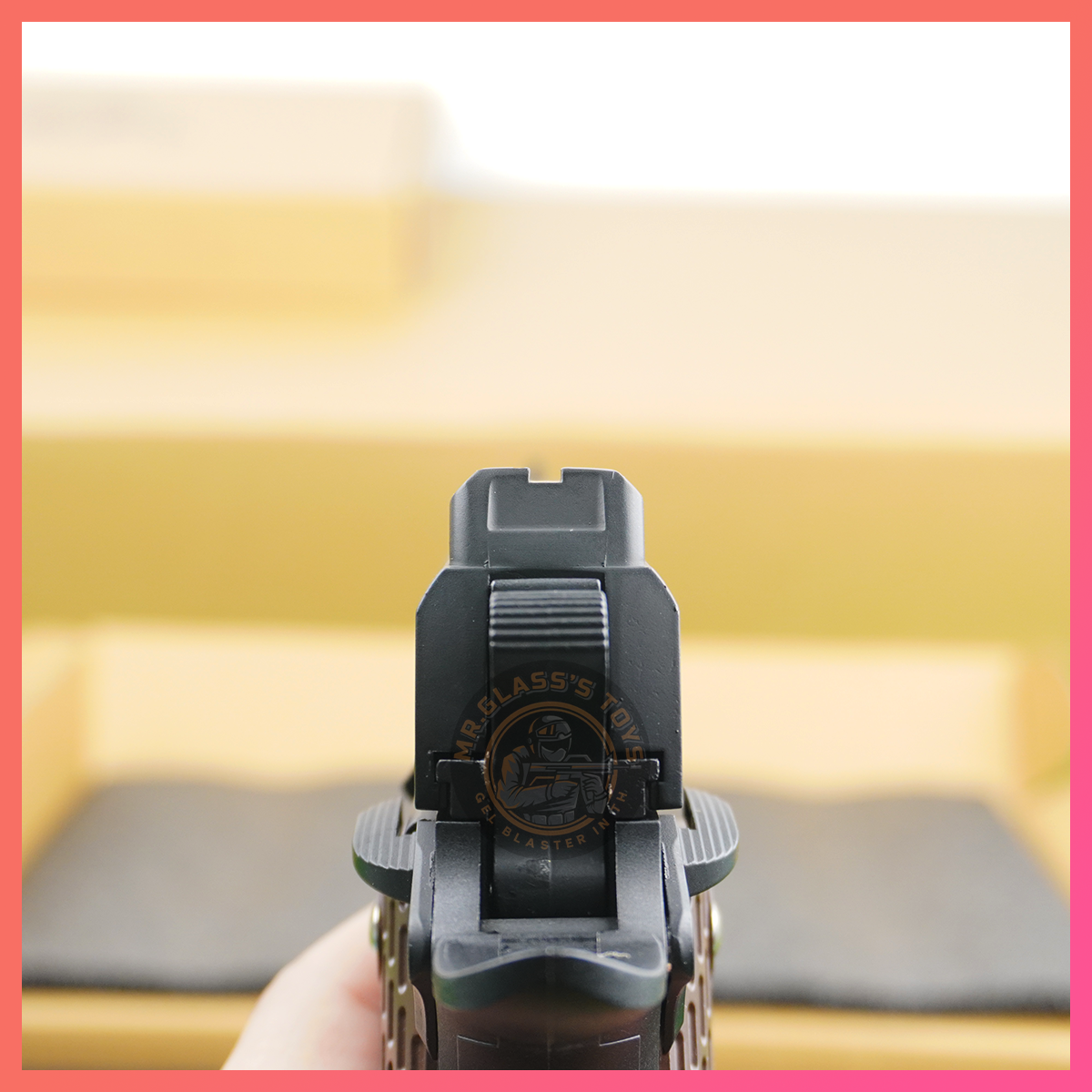 (60B)M1911 Kimber สีดำ(แม็กกาซีน,สไลด์,ปะกับปืนเป็นโลหะ) ปืนเจล ชักยิงทีละนัด