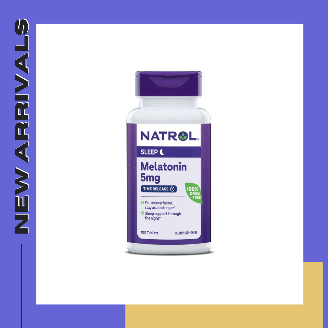 พร้อมส่ง Natrol Melatonin Time Release Sleep Aid Tablets, Drug-Free Supplement, 5mg, 100 Count