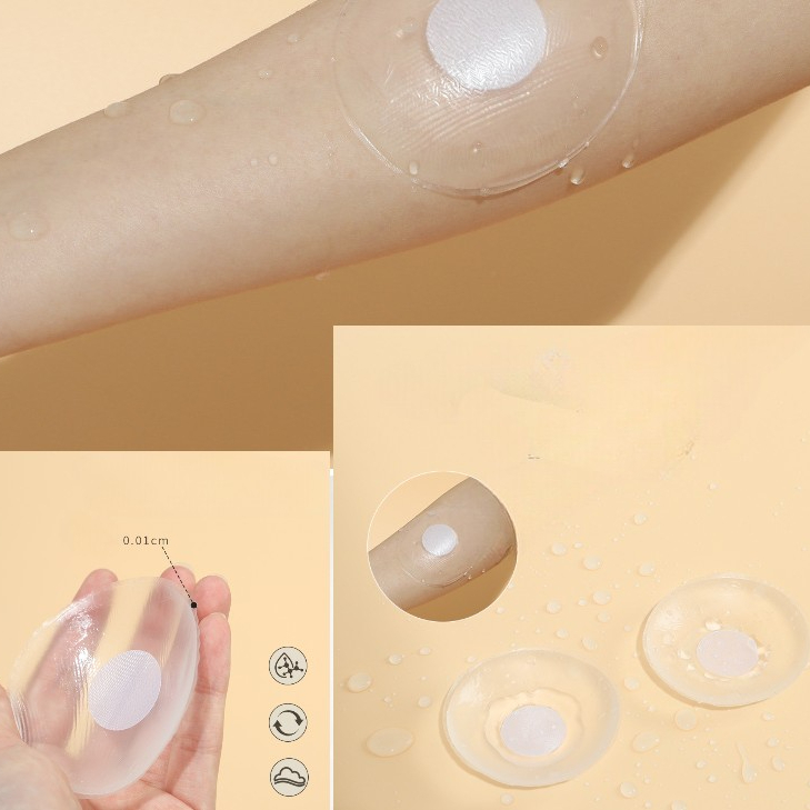 ซิลิโคนปิดจุก ไร้ขอบ ติดทน กันน้ำ กันเหงื่อ ขนาด 8 CM