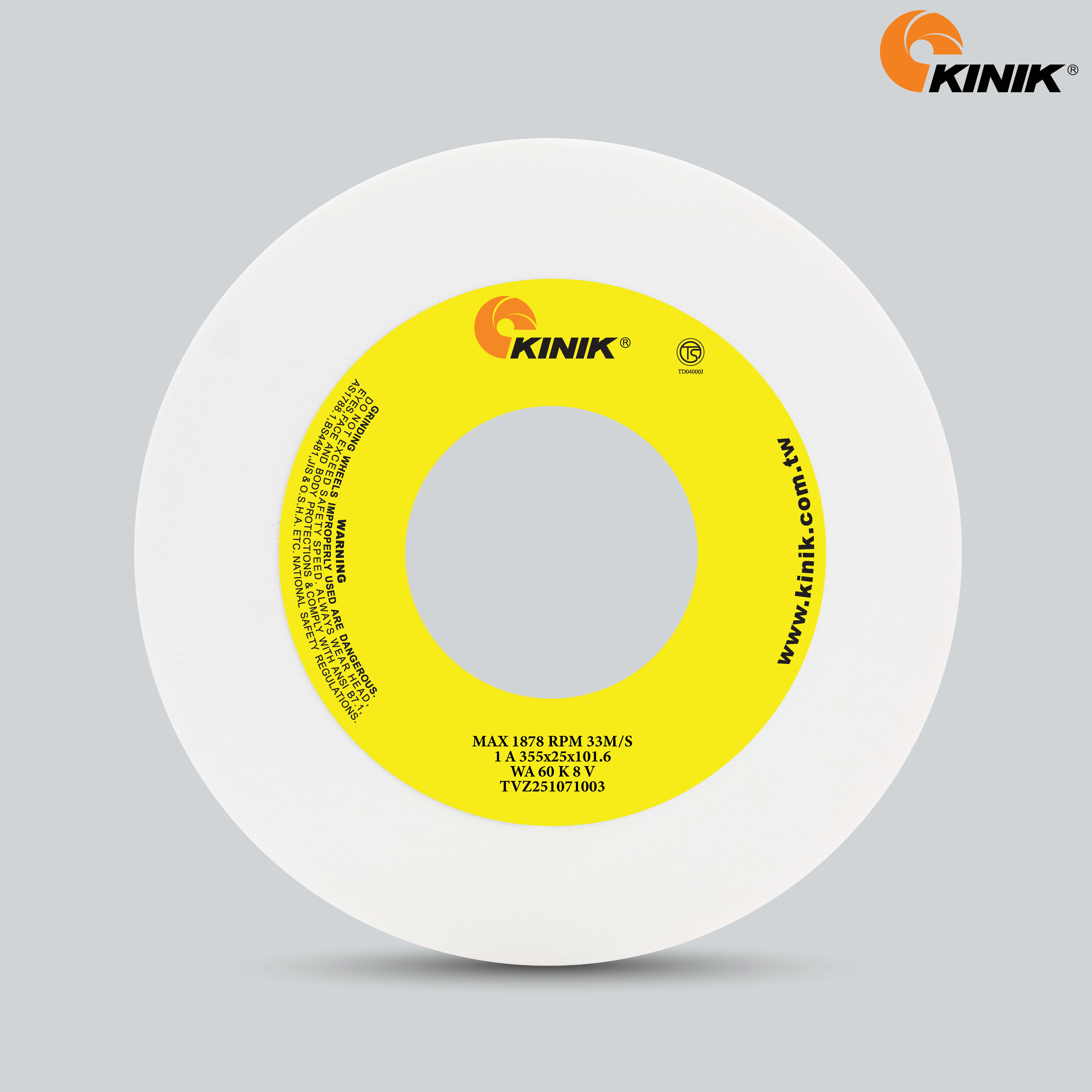 หินเจียร KINIK WA60K8V1A 355x25x101.60 mm.