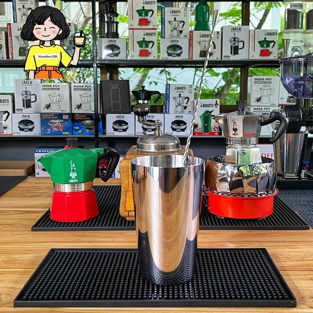 (N77) แก้วชงเครื่องดื่มบาเทนเดอร์ สแตนเลส (อย่างดี) หนา ลดความร้อนได้ดี (พร้อมส่ง)