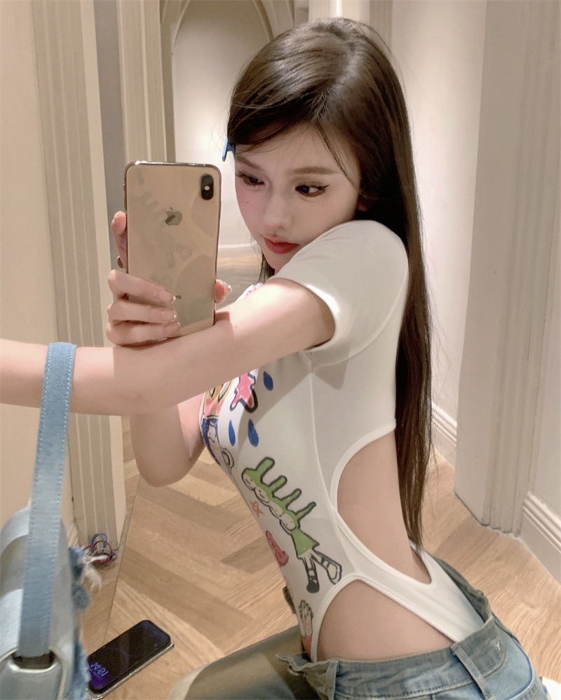 เสื้อบอดี้สูท โชว์หลัง พร้อมส่งในไทย รหัส CN9002