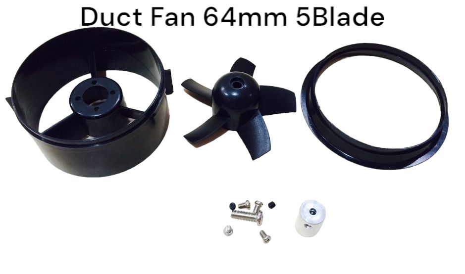 ชุดอะไหล่ ดักแฟน 64mm 5เบลด ในชุดมี ดักแฟน ใบพัด ชุดน๊อต