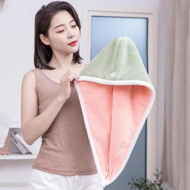 หมวกเช็ดผม ผ้าเช็ดผม ซับน้ำดีมาก ผมแห้งเร็ว