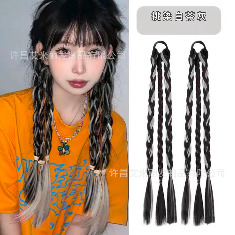 แฮร์พีช ผมถักเปีย เเบบมัด สำเร็จรูป ยาว 60 CM