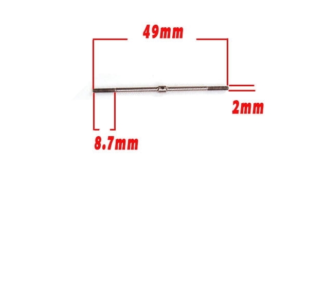 titanium Turnbuckles (pitch) for TRex 600 series ลิ้งปรับพิท ไทไทเนียม ปรับละเอียด