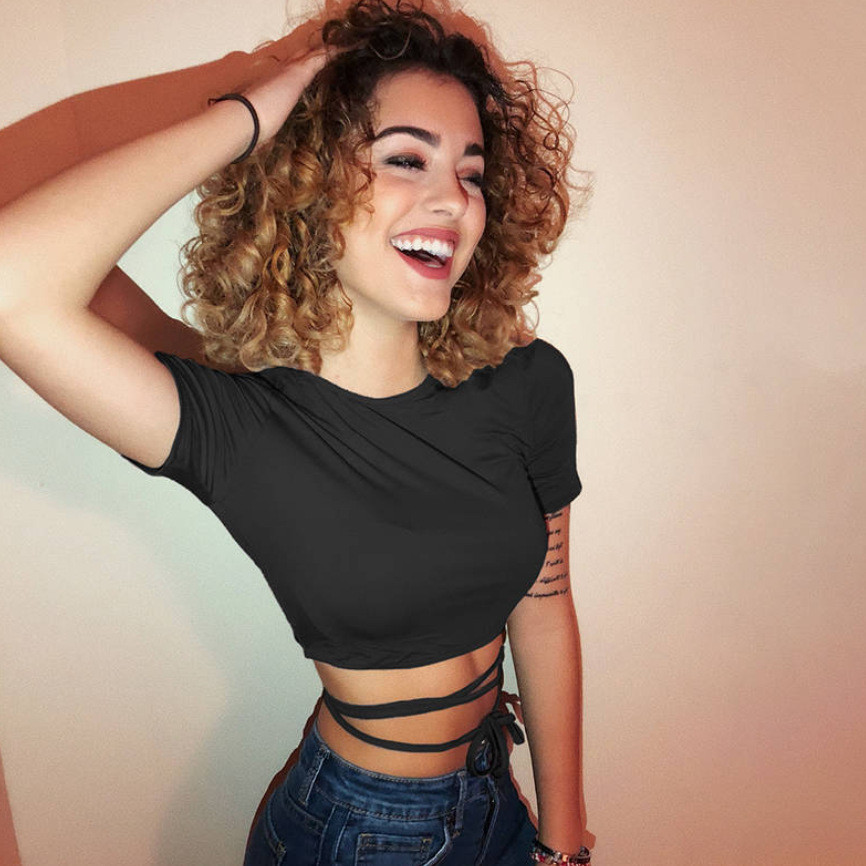 เสื้อครอป สายฝอ CN44