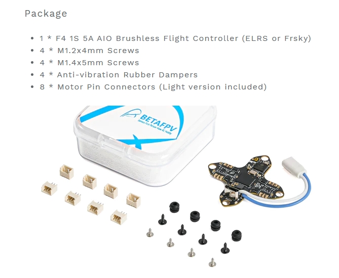 BETAFPV F4 1S 5A AIO Brushless Flight Controller FRSKY / ELRS