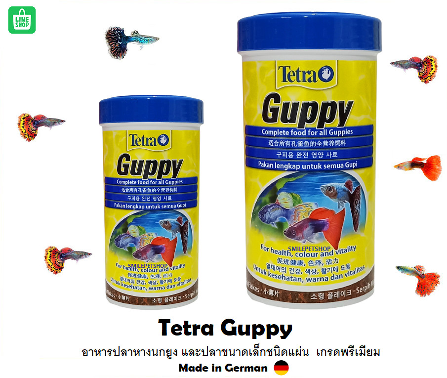 Tetra Guppy (อาหารปลาหางนกยูงและปลาขนาดเล็ก แบบแผ่น เกรดพรีเมี่ยม จากประเทศเยอรมัน)
