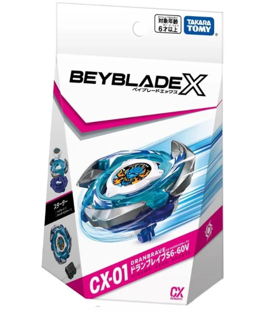 Takara Tomy ของแท้ Beyblade X CX-01 DranBrave S6-60V [มีที่ชูท]