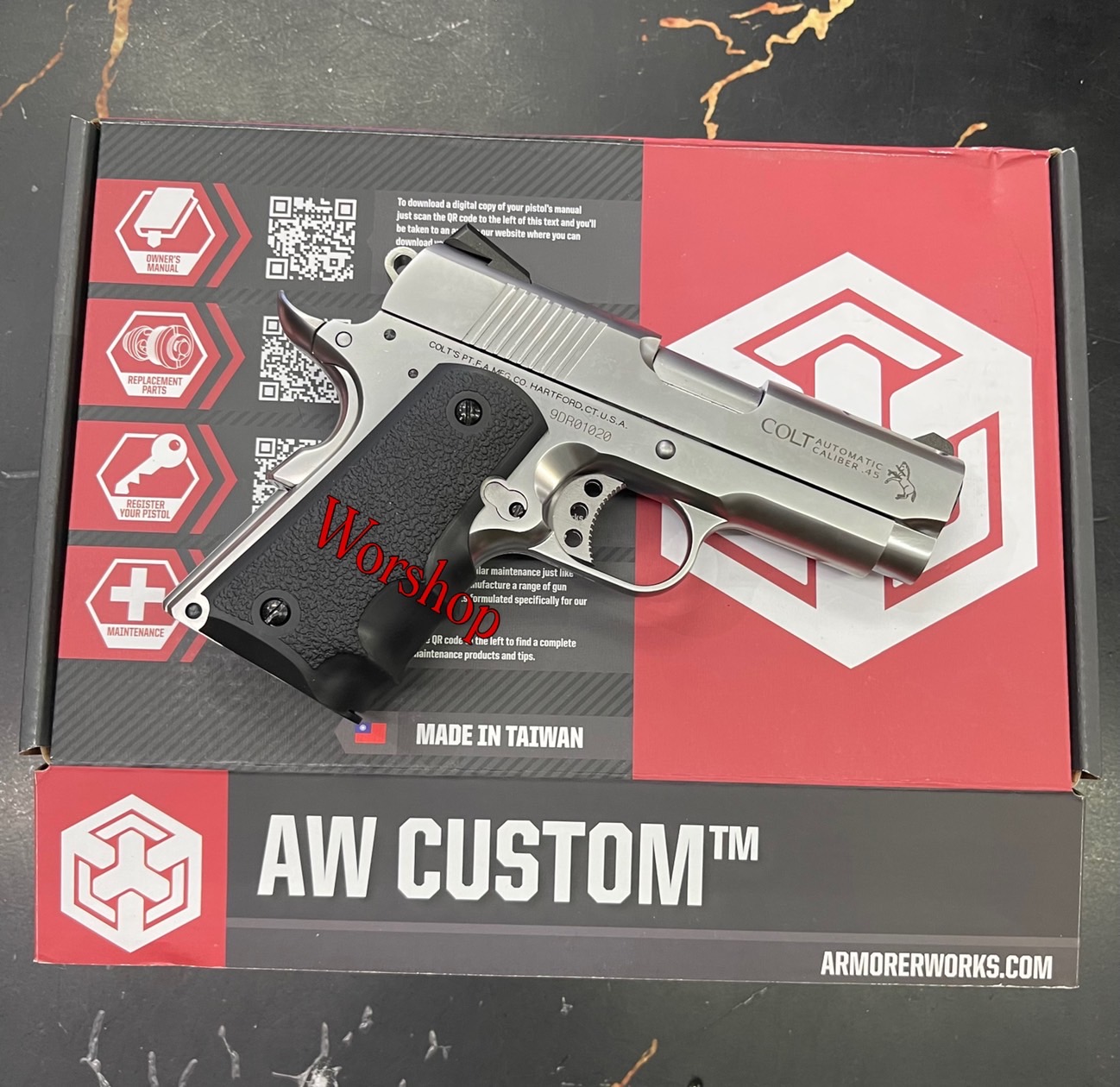 AW Custom NE1002 - V10 1911 Colt Defender สีเงิน