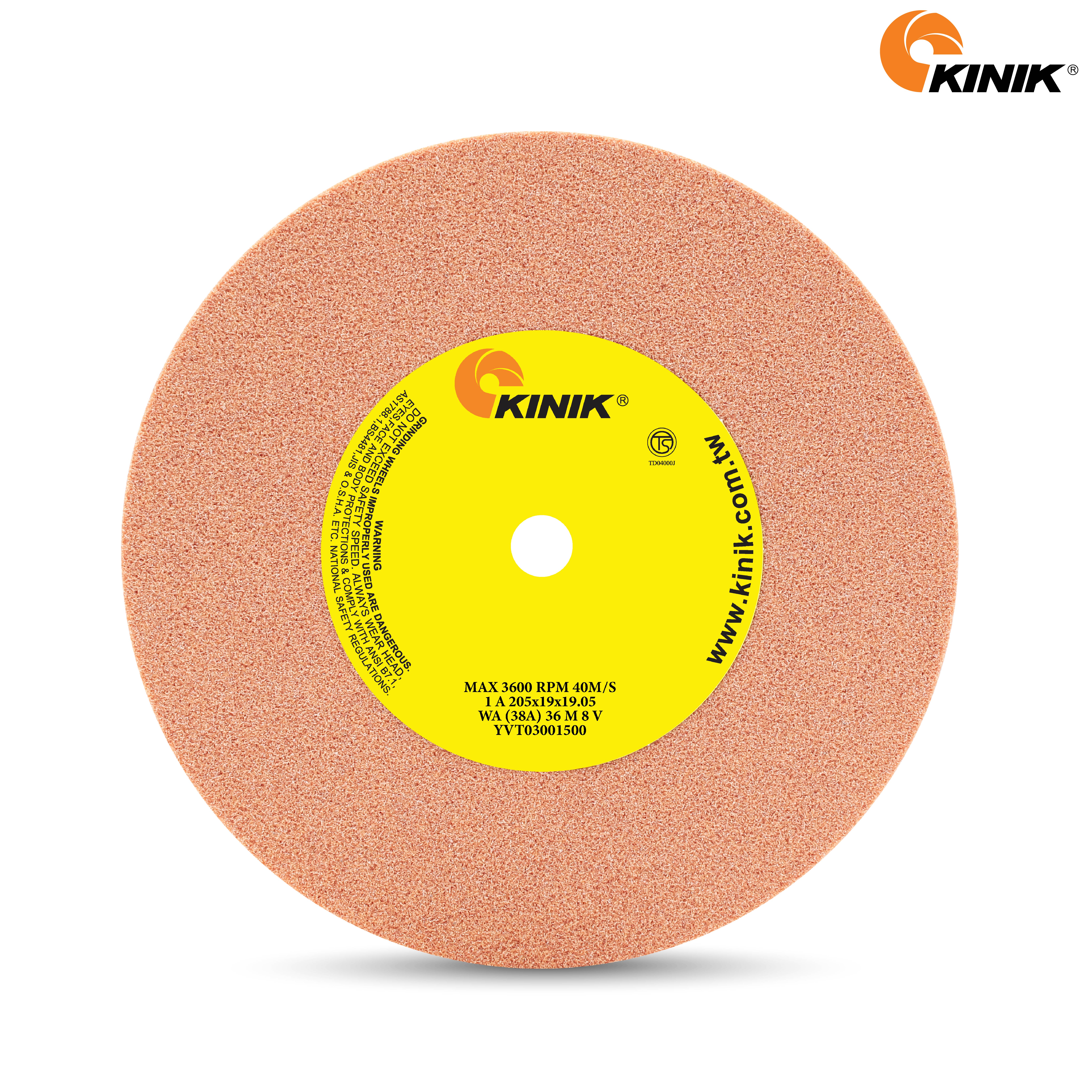 หินเจียร KINIK WA(38A)36M8V1A 205x19x19.05 mm.