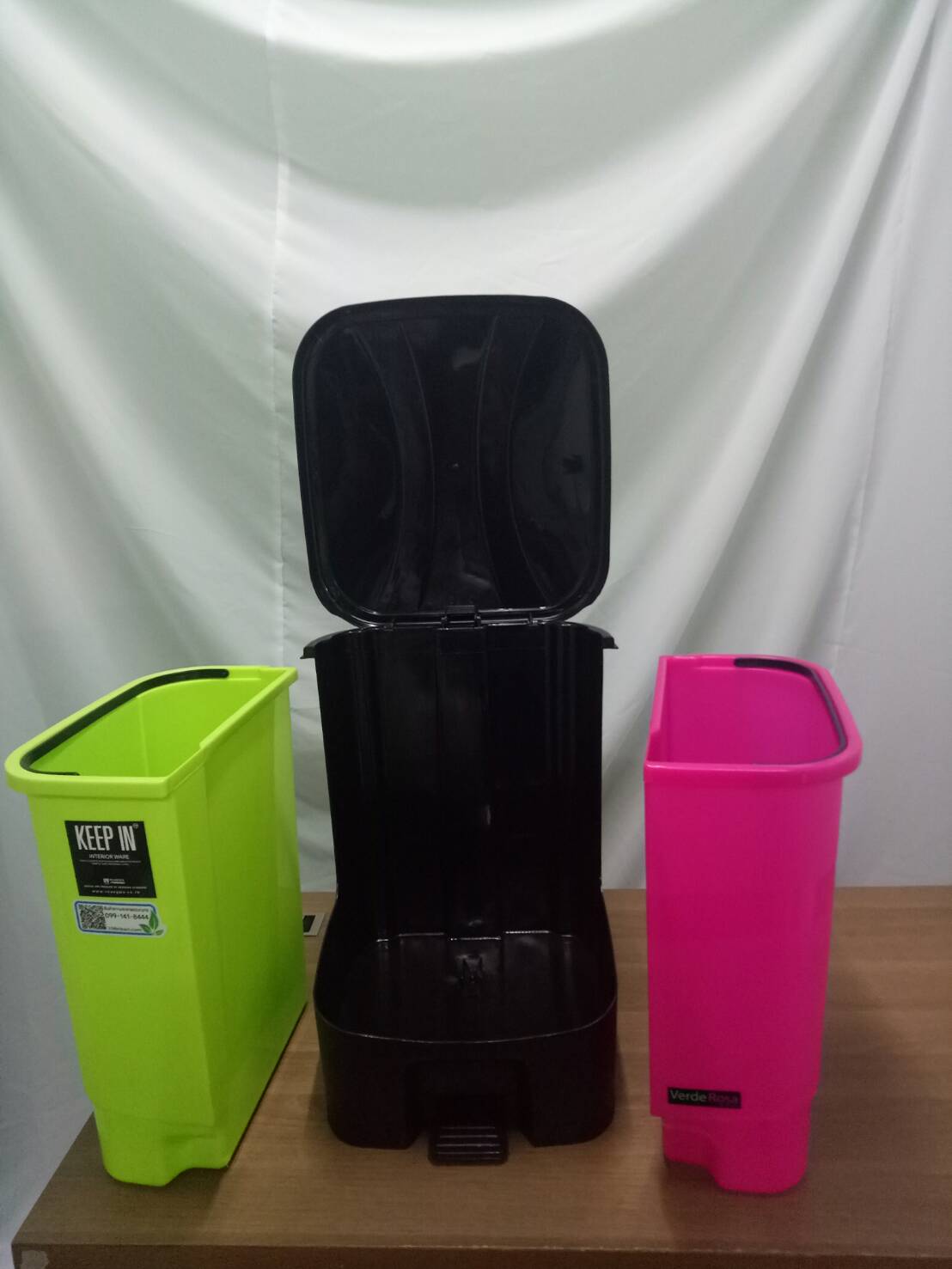 ถังขยะทรงเหลี่ยม เท้าเหยียบ 2 ช่อง 34 ลิตร