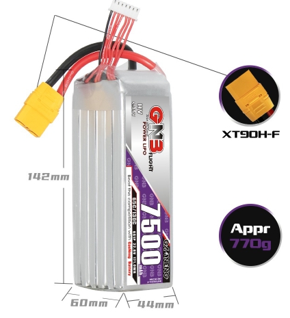 GNB 6s 5000mah - 10000mah 100C 50C 60C 110C 120C Gaoneng แบต LiPo Battery