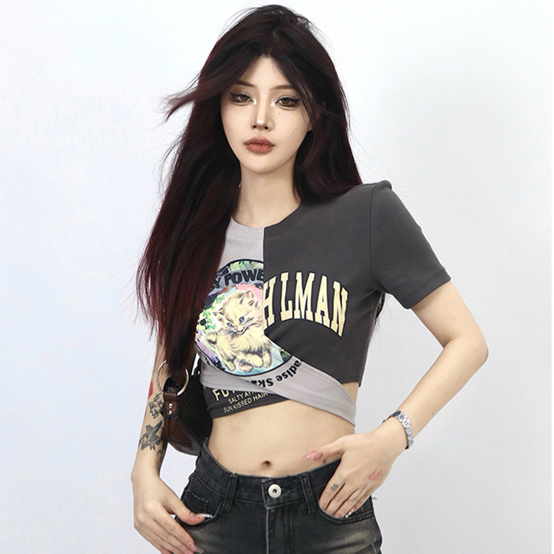 เสื้อครอป ผูกหลัง สตรีท รหัส CN2283