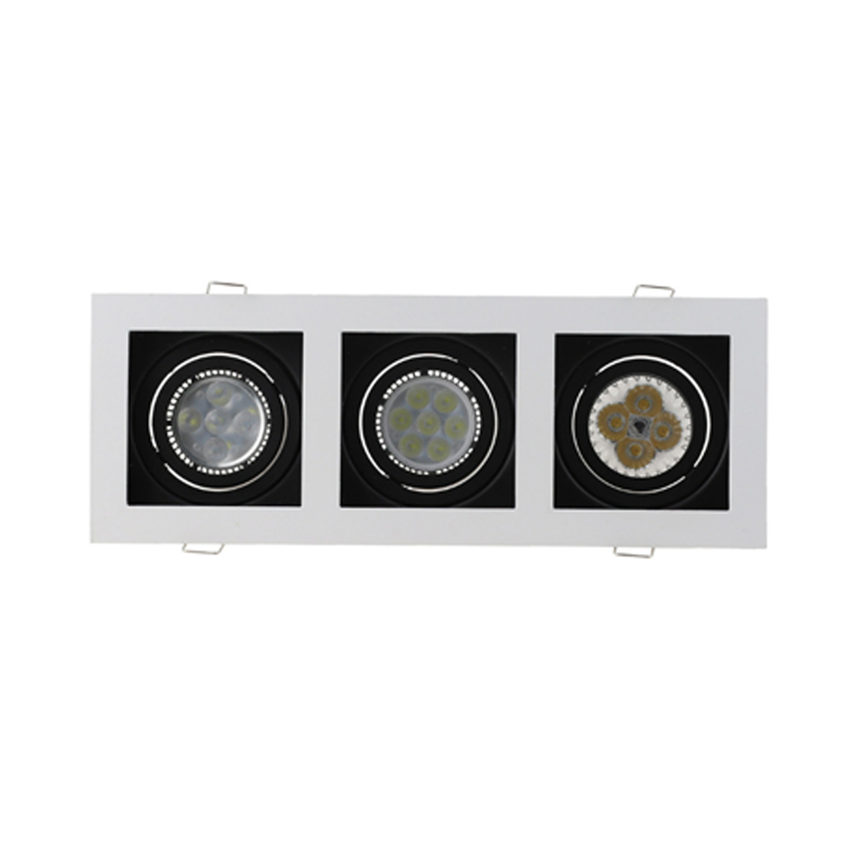 โคมไฟดาวน์ปรับได้ Recessed Downlight Square Adjustable Die-casting aluminum IP20
