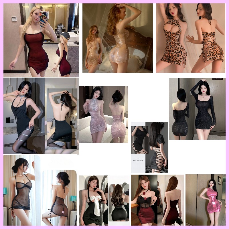 ชุดเดรสเซ็กซี่ เดรสซีทรู มินิเดรสถ่ายแบบ คอสเพลย์ / Sexy Dress / Mini Dress / See Through Dress