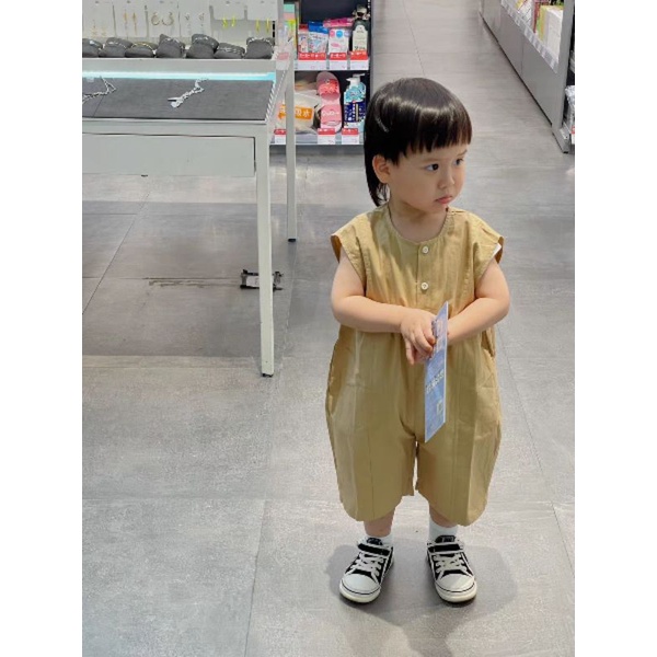 ชุดแคมปิ้ง ชุดเที่ยวซาฟารีเวิลด์เด็ก ชุดเอี๊ยมเด็ก (เสื้อแขนกุด+ชุดเอี๊ยม) 🇹🇭พร้อมส่งในไทย🇹🇭