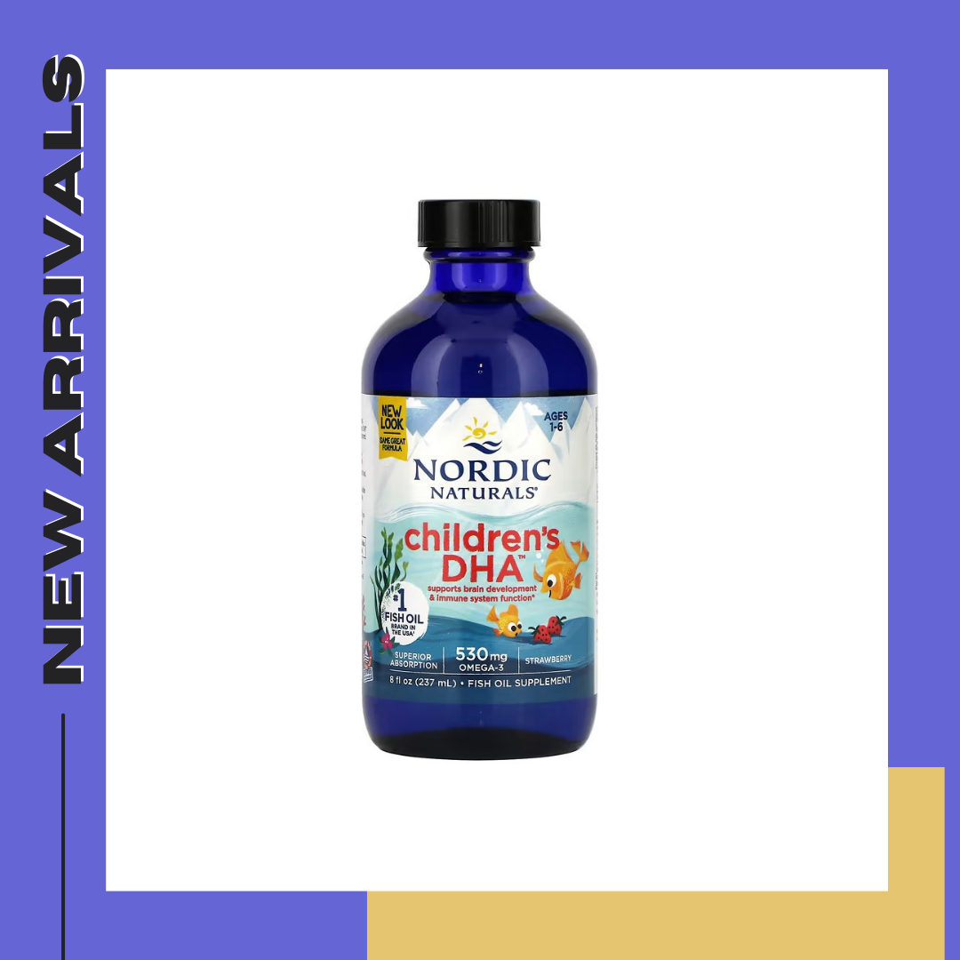 วิตามิน บำรุงสมอง Nordic Naturals, Children's DHA, Ages 1-6, Strawberry, 8 fl oz (237 ml)