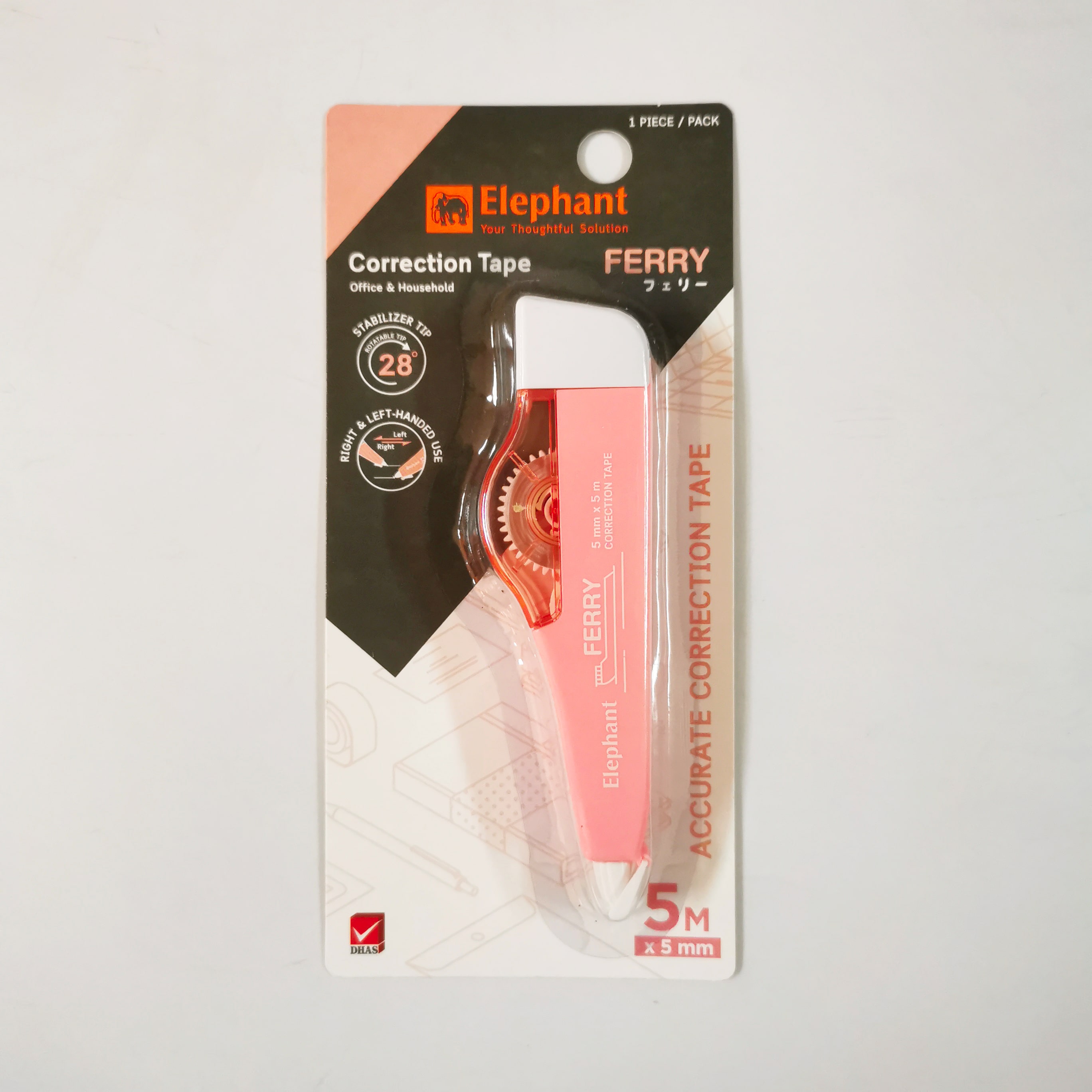 เทปลบคำผิดรุ่นเฟอร์รี่สีชมพู (ยี่ห้อElephant)