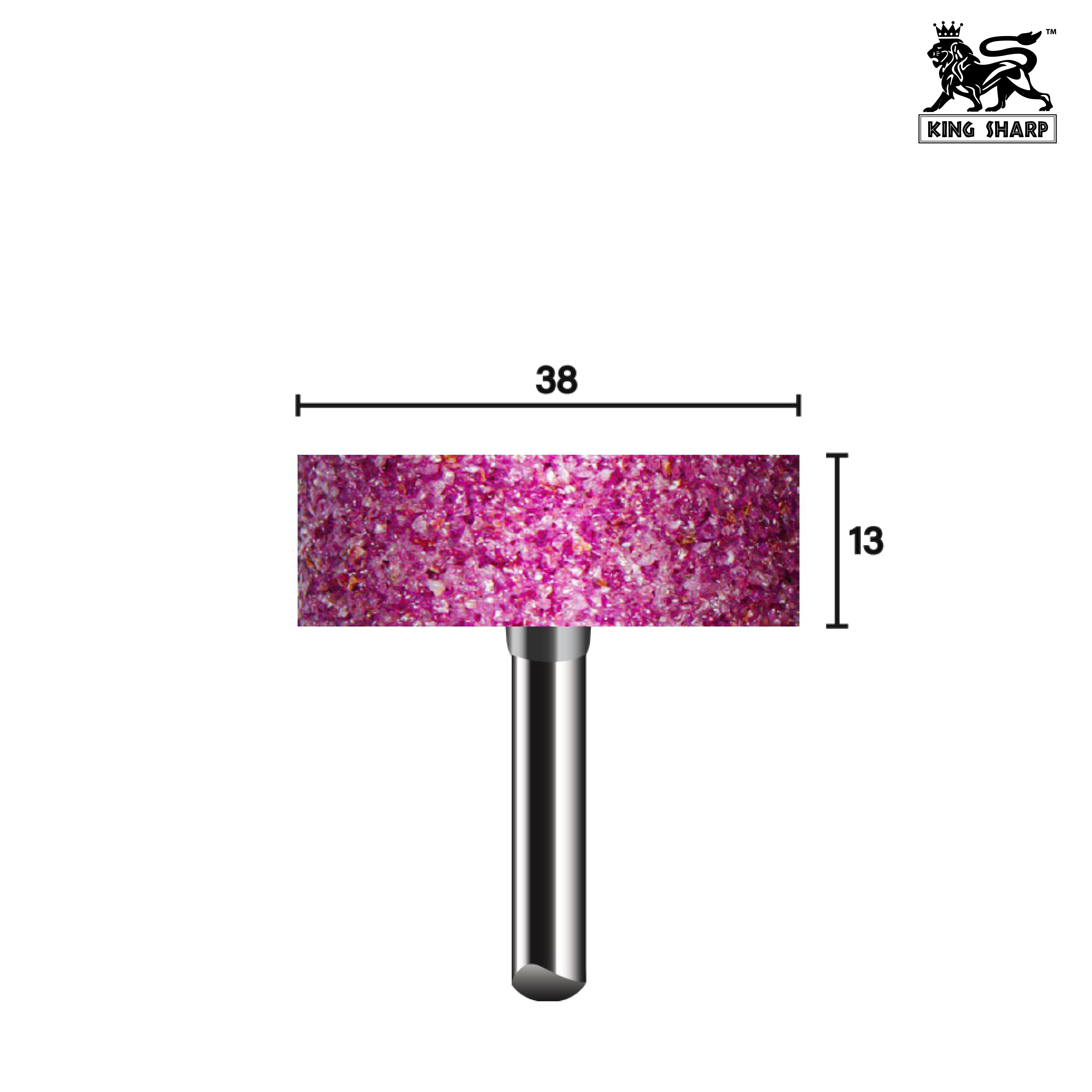 หินเจียรมีแกน KINGSHARP W236 PA36PV40 38x13x6 mm.