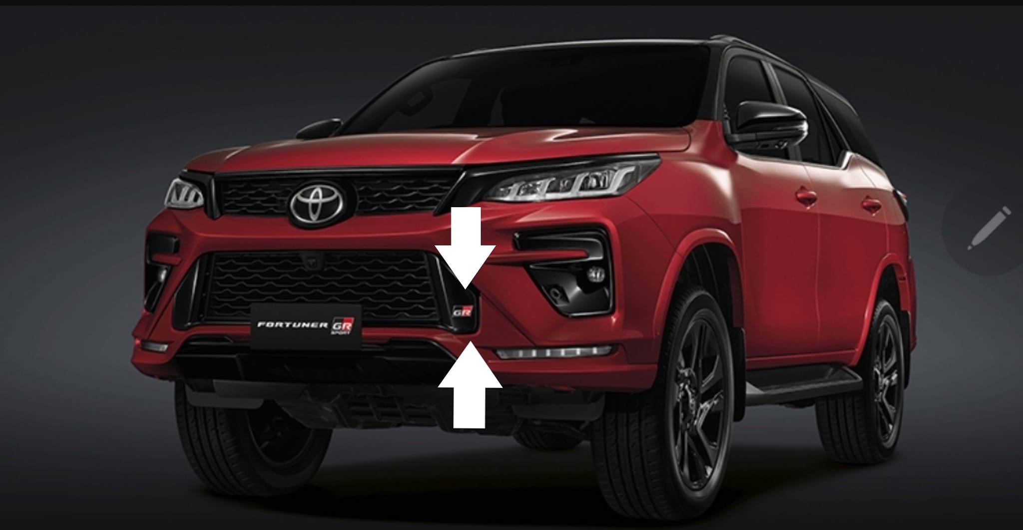 ป้ายโลโก้ GR Sport MADE IN JAPAN โตโยต้า ฟอร์จูนเนอร์