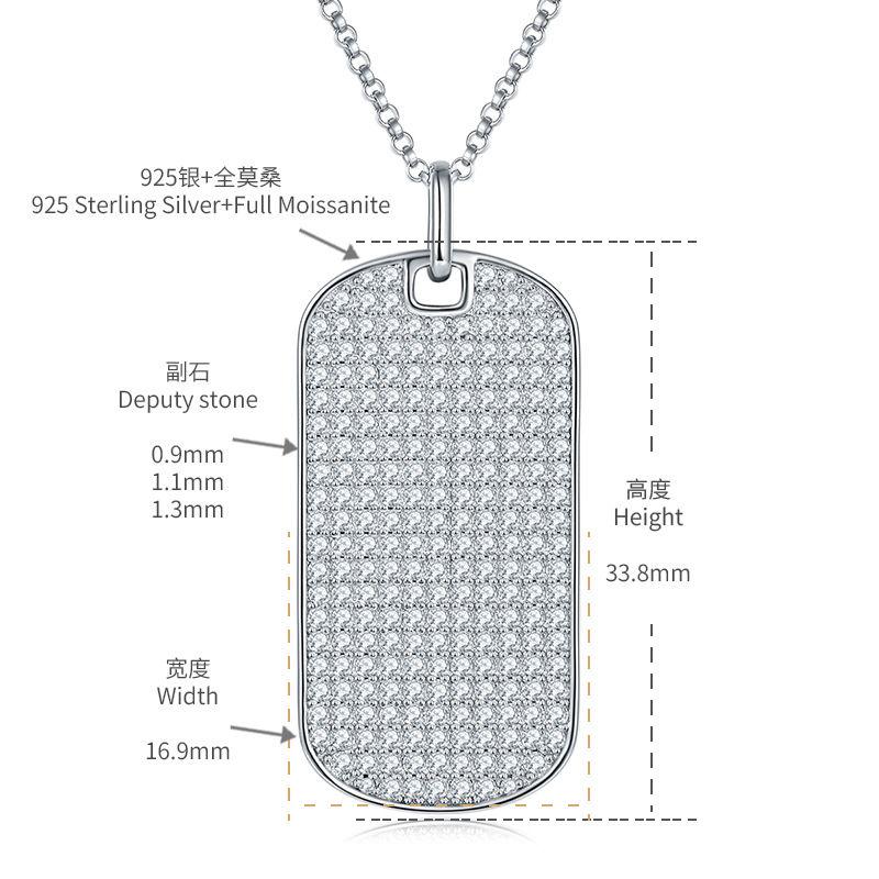 [สั่งผลิต] P3-0081 สร้อยคอเพชรโมซาไนท์ 2.19 กะรัต 40+5 CM.