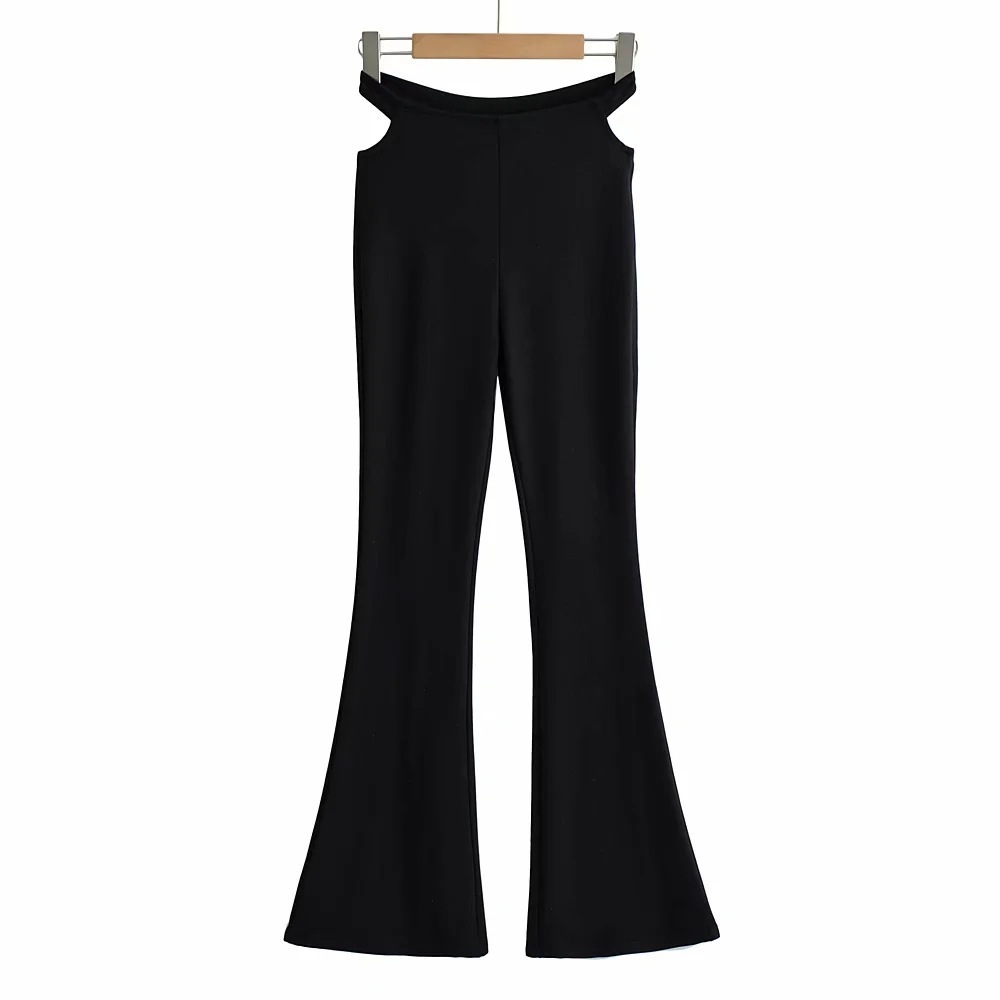 กางเกงขายาว T-Shape กระชับสัดส่วน สีดำ SP063