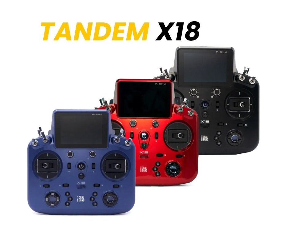 FrSky Ethos Tandem X18 Transmitter Internal 900MHz/2.4GHz Dual-Band & External Module Bay [MODE 2]