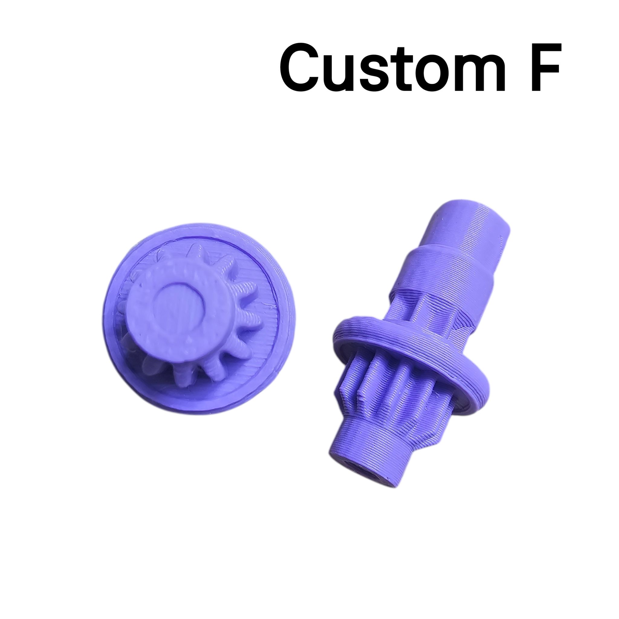 Custom Bit สำหรับ ใส่เล่น เป็นแบบปริ้น 3D ใส่เล่นได้เท่านั้น ไม่สามารถนำไปลงแข่งได้ รุ่นใหม่จะทำแต่สีม่วง เพื่อไม่ให้สับสนกับของแท้ รูปทรง และ อาการ ใกล้เคียง 90%+