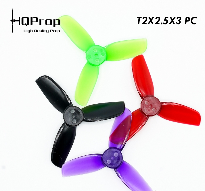 HQprop T2X2.5X3 1.5mm Shaft ใบพัด 2นิ้ว 1ถุง 4ใบ