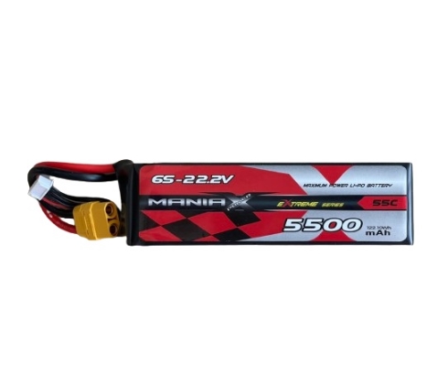 ManiaX 6S 22.2V 5500mAh 55C XT90 plug Lipo Battery Pack