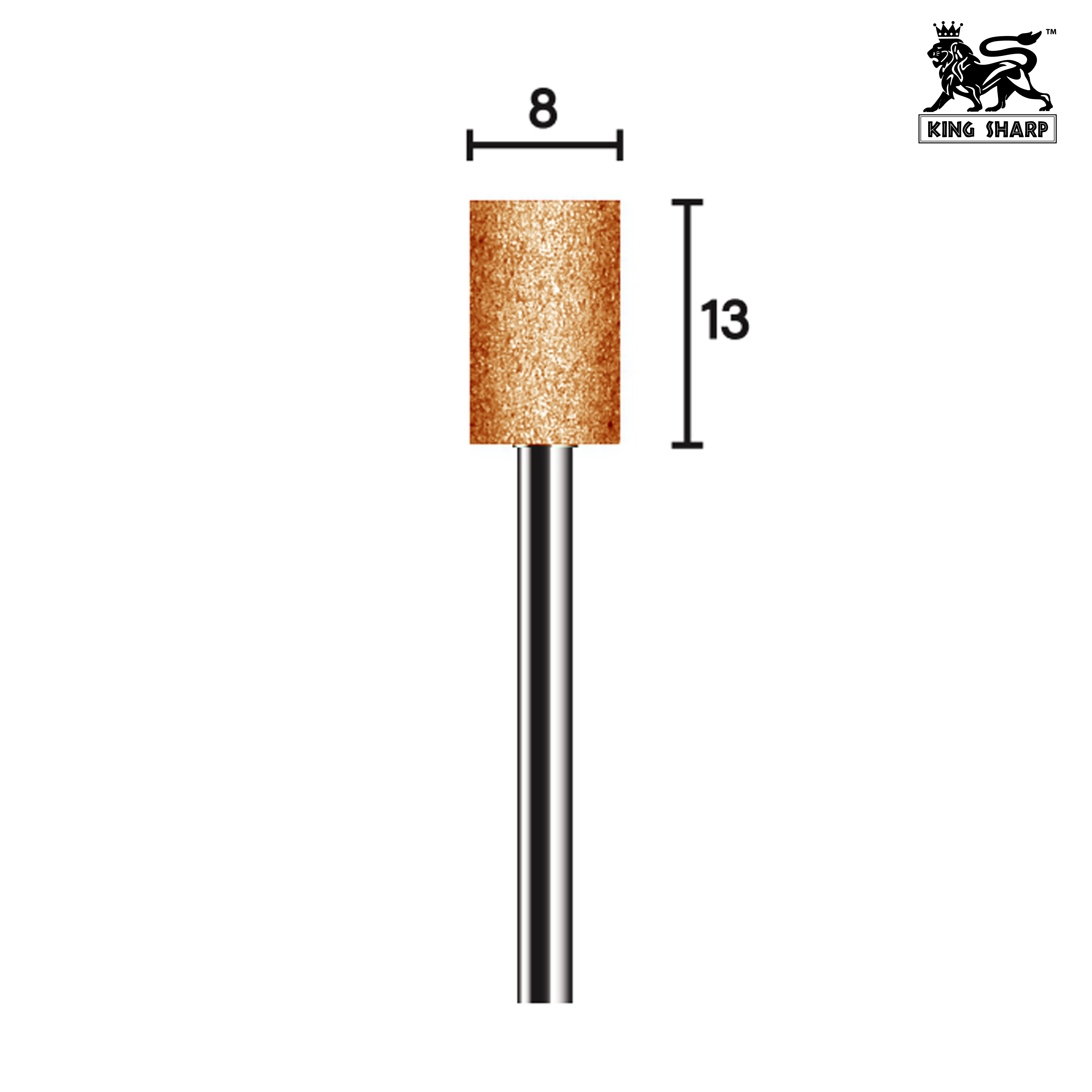 หินเจียรมีแกน KINGSHARP WS181 38A80QV40 8x13x3 mm.