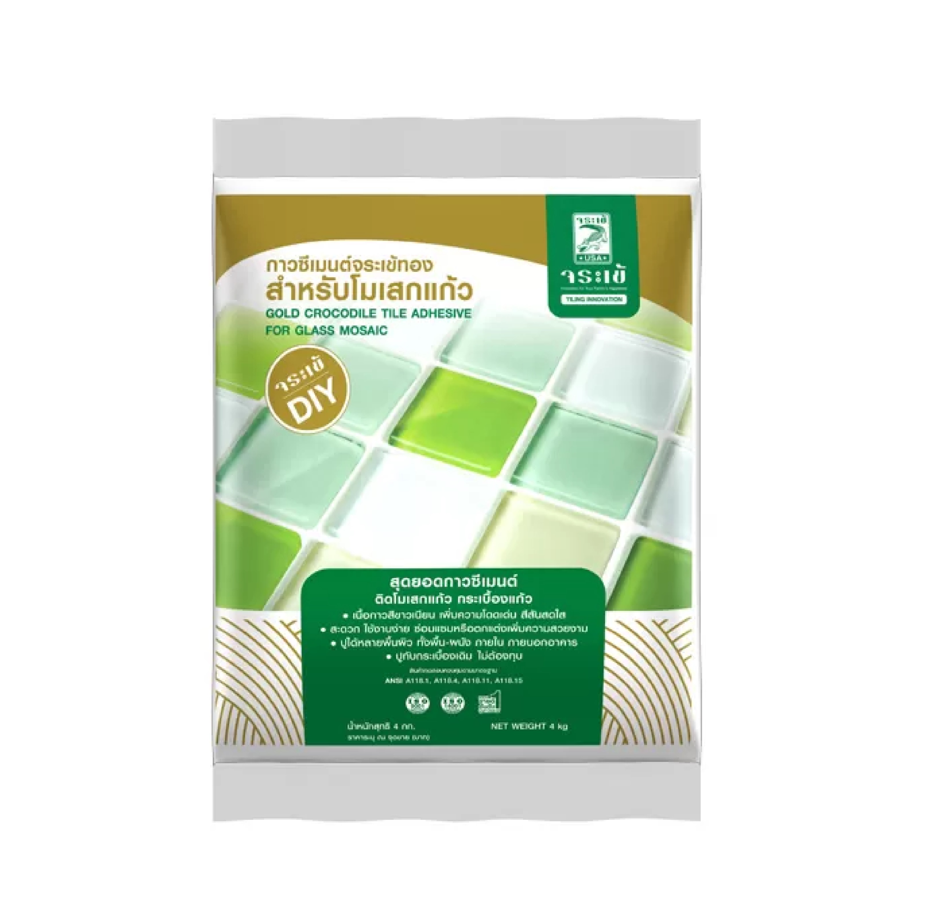 Gold Crocodile Tile Adhesive For Glass Mosaic