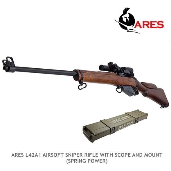 L42A1 Airsoft Sinper Rifle With Scope And Mount(Spring Power) - ARES (ออเดอร์ล่วงหน้า)