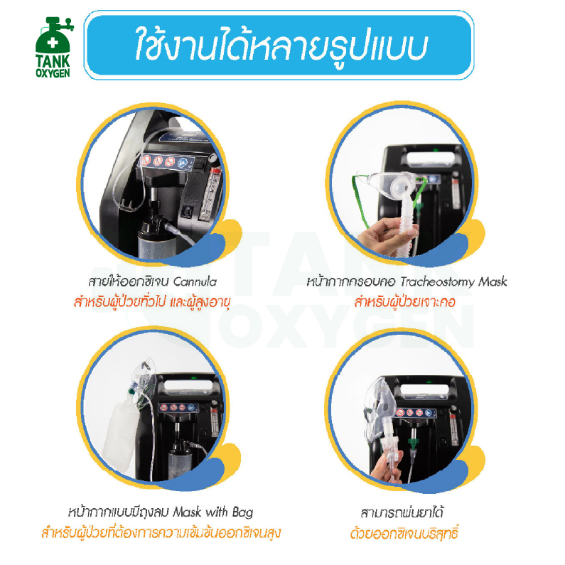 Devilbiss รุ่น 1025KS เครื่องผลิตออกซิเจน 10 ลิตร แรงดันสูงใช้กับคนไข้เจาะคอ ประกันศูนย์ไทย 3 ปี