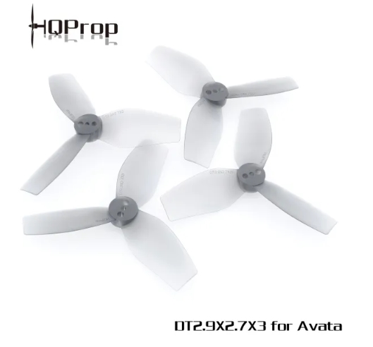 HQProp DT2.9X2.5X5 , DT2.9X2.5X4 , DT2.9X2.5X3 for DJI Avata (2CW+2CCW)-Poly Carbonate 1ถุง 4ใบ สุ่มสี