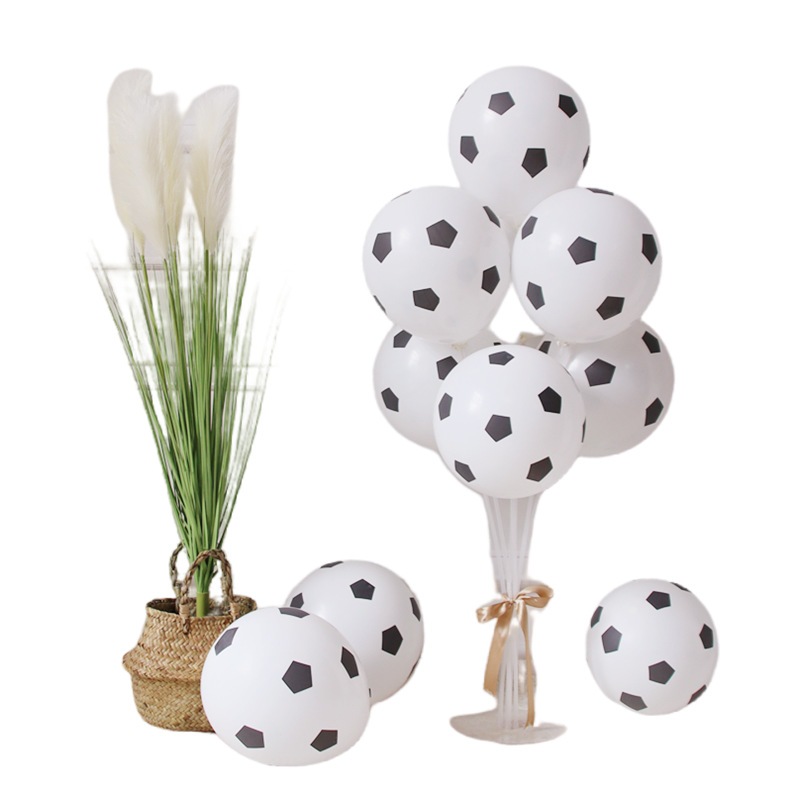 ลูกโป่ง ลายลูกบอล สีขาว ไซส์ 12 นิ้ว