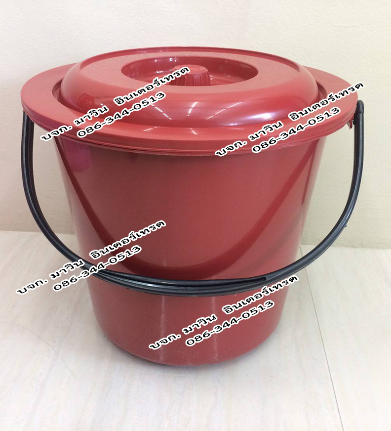 ถังขยะอินทรีย์ ถังขยะเปียกใส่เศษอาหาร ถังตัดก้น สีดำ และสีอื่นๆ พร้อมฝาปิด แบบหูหิ้ว