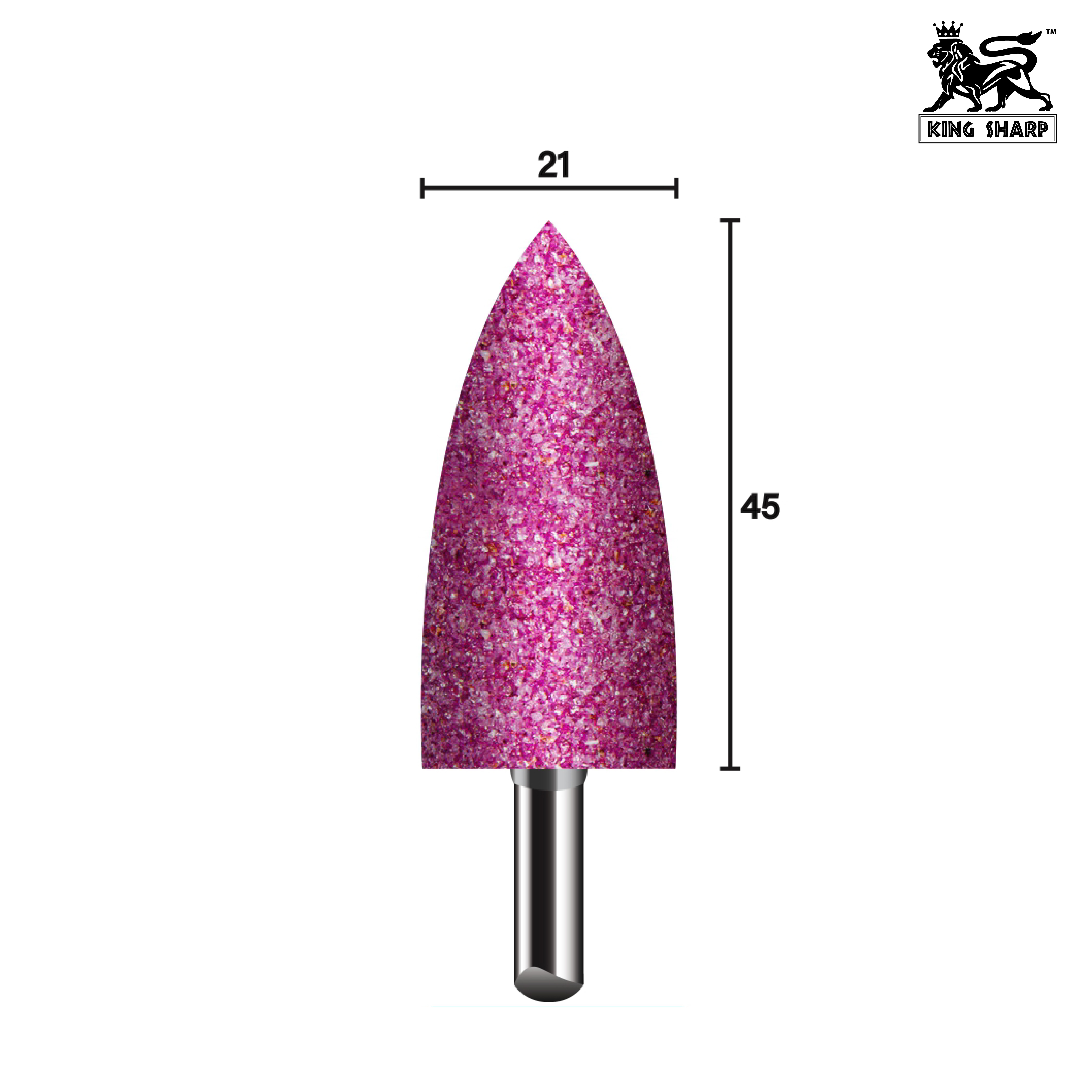 หินเจียรมีแกน KINGSHARP A8 PA36PV40 21x45x6 mm.