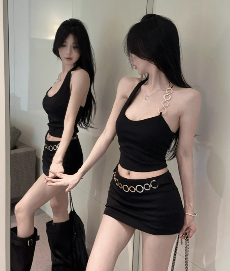 ชุดเซท เสื้อ+กระโปรง เซ็กซี่ CN5509 พร้อมส่งในไทย