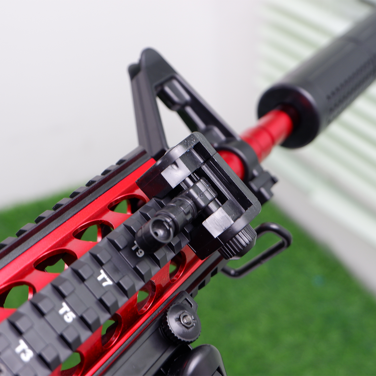 (24)M4A1 สีดำ แดง ตัวท็อป 200FPS ปืนเจลไฟฟ้า ของเล่น ยิงรัวได้ Semi Auto ได้