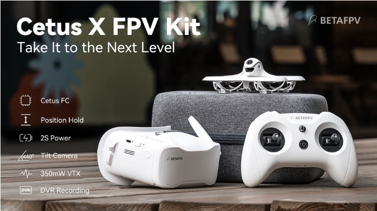 ฺBETAFPV Cetus X Brushless FPV Drone RTF Cetus FC LiteRadio 3 Radio VR03 FPV ชุดโดรนพร้อมเล่น แกะกล่องเล่นได้เลย ขอบครบ รีโมทแว่น ต่อยอดไปลำใหญ่ได้
