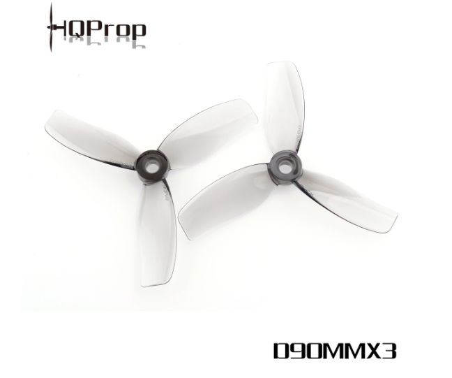 HQProp D90MMX3 for Cinewhoop Grey (2CW+2CCW)-Poly Carbonate 1ถุง 4ใบ