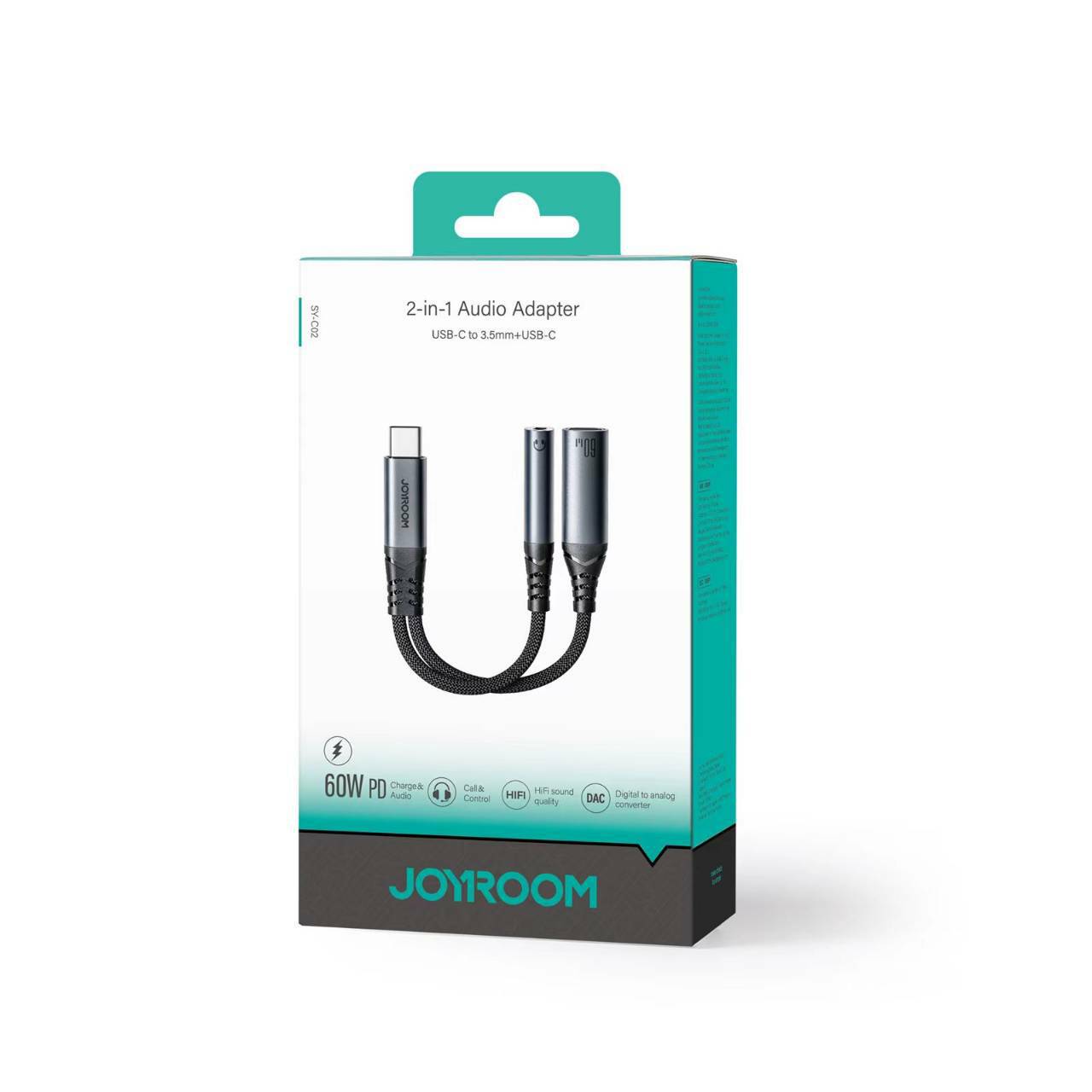 JOYROOM SY-C02 USB-C to 3.5+USB-C
